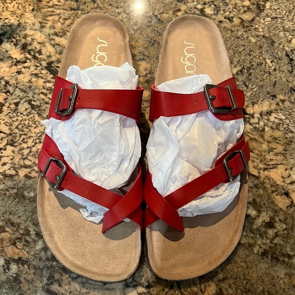 Sugar Red Sandals - Picture 1 of 6